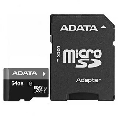 Memoria Flash Adata Premier, 64gb, Microsdxc Uhs-I Clase 10, Con Adaptador