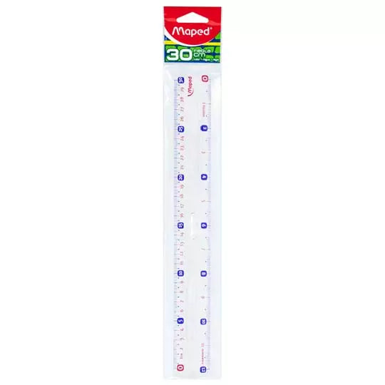 Regla básica 30 cm Maped material plástico transparente