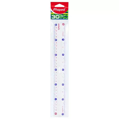 Regla básica 30 cm Maped material plástico transparente