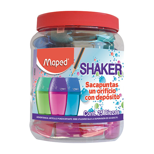 Sacapuntas Maped Shaker - bote con 25 piezas