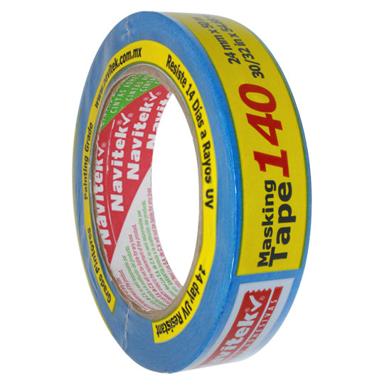 Cinta Masking Tape Navitek Color Azul de 24mm x 50m - 1 Pieza