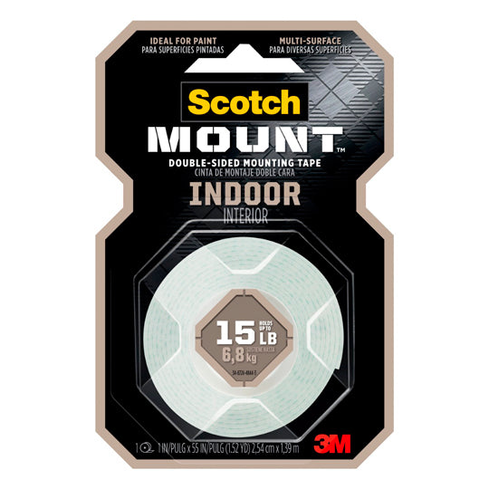 Cinta Doble Cara Scotch Color Blanca de 25.4mm x 1.39m - 1 Pieza