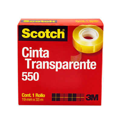 Cinta Transparente Scoth de 19mm x 33m - 1 piezas