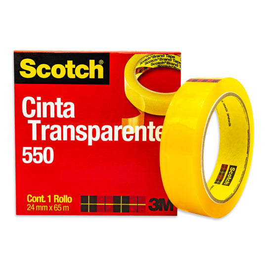 Cinta Transparente Scoth de 24mm x 65m - 1 piezas