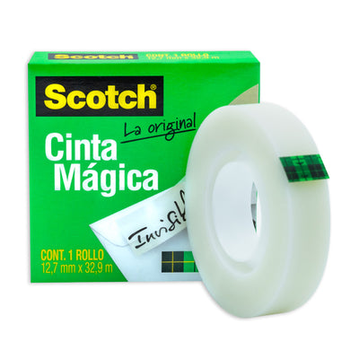 Cinta Magica Scotch Transparente de 12.7mm x 32.9m - 1 pieza
