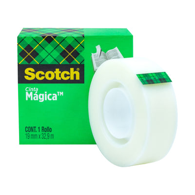 Cinta Magica Scotch Transparente de 19mm x 32.9m - 1 pieza