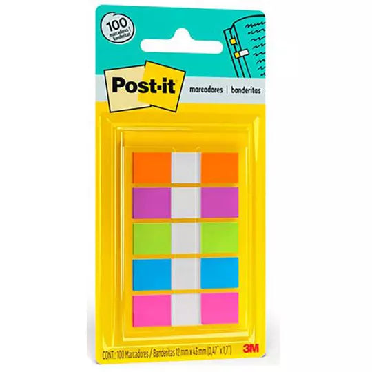 Banderitas adhesivas Post-it neón 5 blocks
