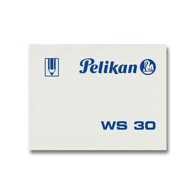 Goma Pelikan WS30 plástica blanca caja con 30 piezas