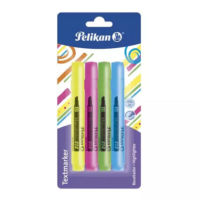 Resaltador de texto Pelikan 414 blístercon 4 colores surtidos