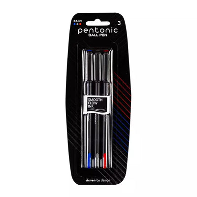 Bolígrafo fino Pentonic Ball Pen 0.7 mmcolores surtidos blíster c/3 piezas