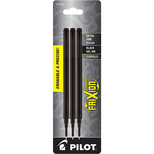 Repuesto de Tinta Frixion Punto Fino 0.7mm, Negro - Estuche con 3 Piezas