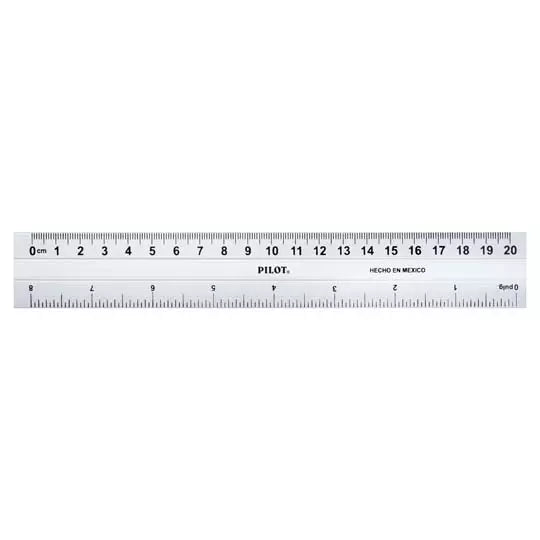 Regla metálica de aluminio Pilot de 20 cm