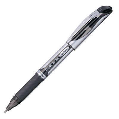 Bolígrafo stick Pentel Energel negro, punto 0.7 mm caja con 12 pz.
