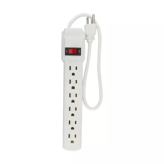 Multicontacto Santul blanco 6 entradas c/luz indicadora