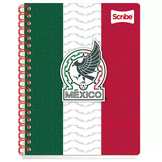 Cuaderno profesional SCRIBE Selección Mexicana cuadro chico (5 mm) c/ 100 hojas