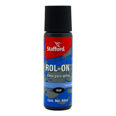 Tinta para sello Stafford color azul sistema Roll-On 60 ml