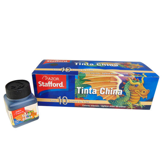 Tinta China Stafford Color Negro 17ml - 1 Pieza