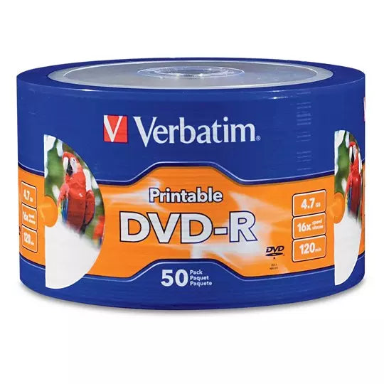 Disco Verbatim DVD-R 16x 4.7GB torre 50pzas