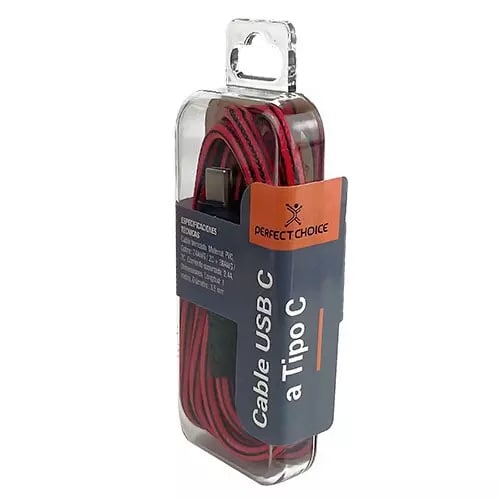 Cable Perfect Choice trenzado USB tipo C.