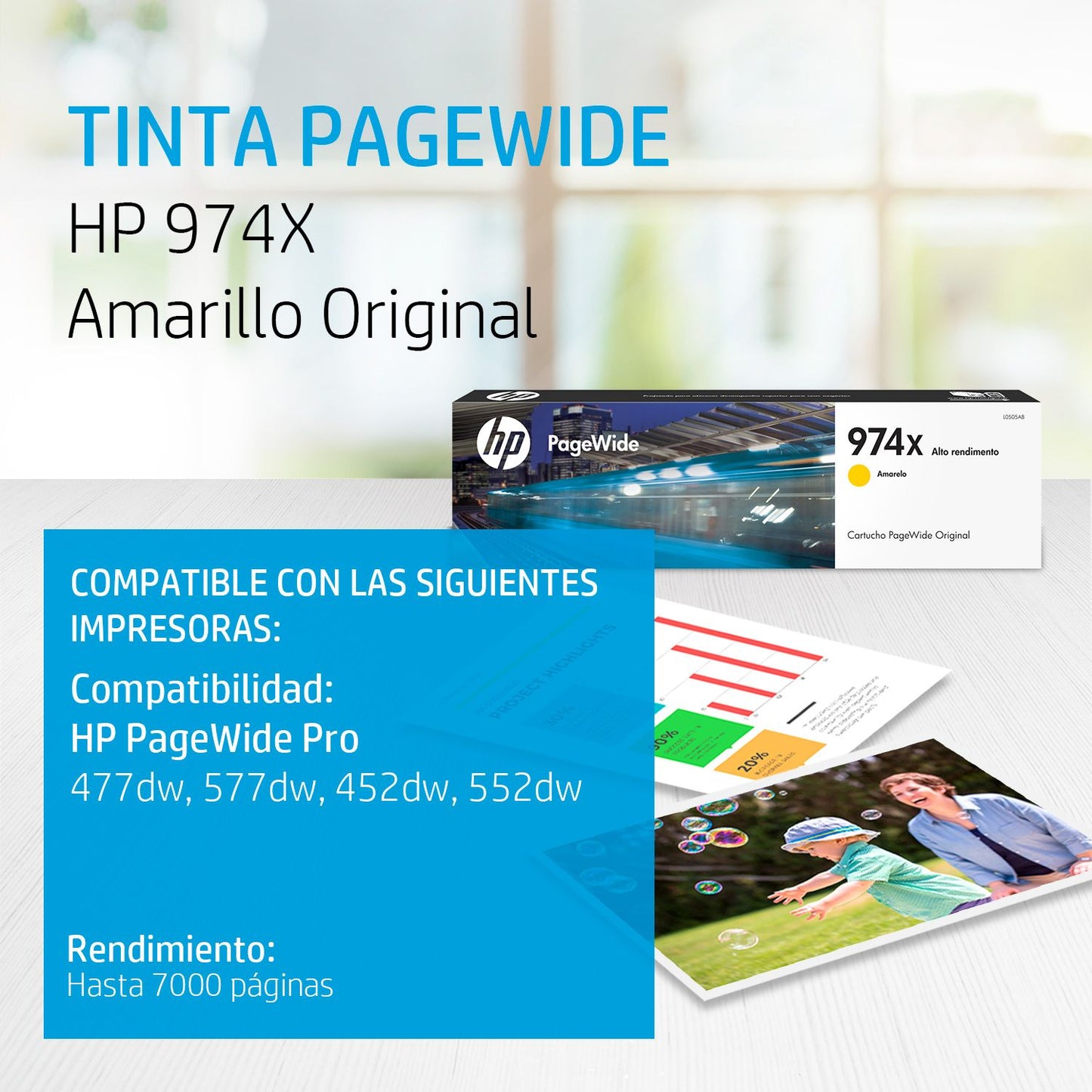 L0S05AL Cartucho HP 974X Amarillo Original, 7000 Páginas