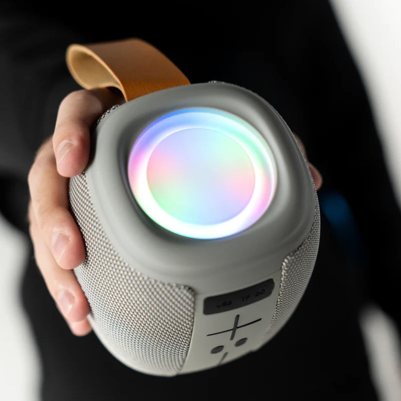 Bocina Bluetooth Inalámbrica Perfect Choice, Luz LED, Gris