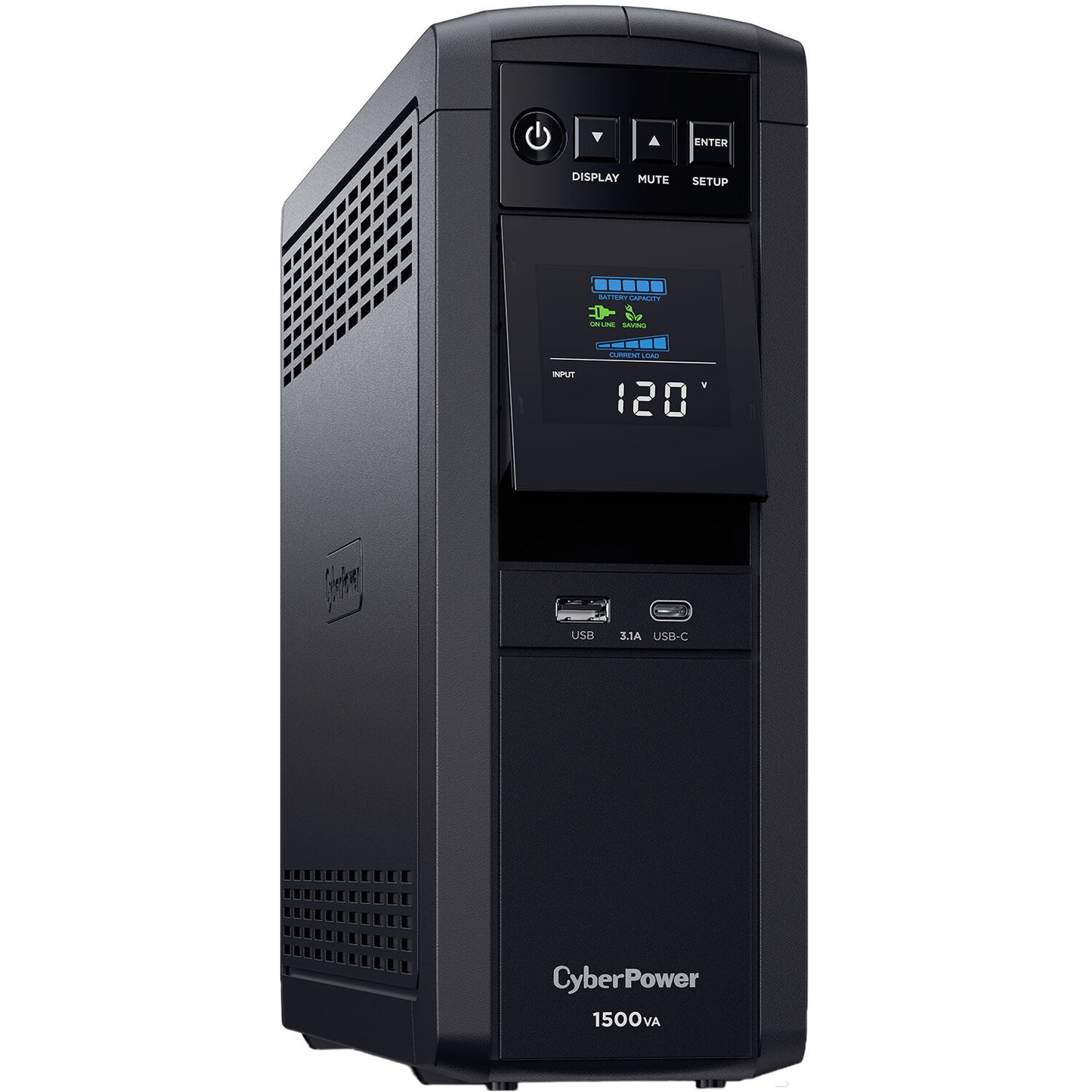 UPS de línea interactiva CyberPower PFC Sinewave CP1500PFCLCDA, 1.50kVA/1kW, Torre, AVR, 8 Horas Recharga