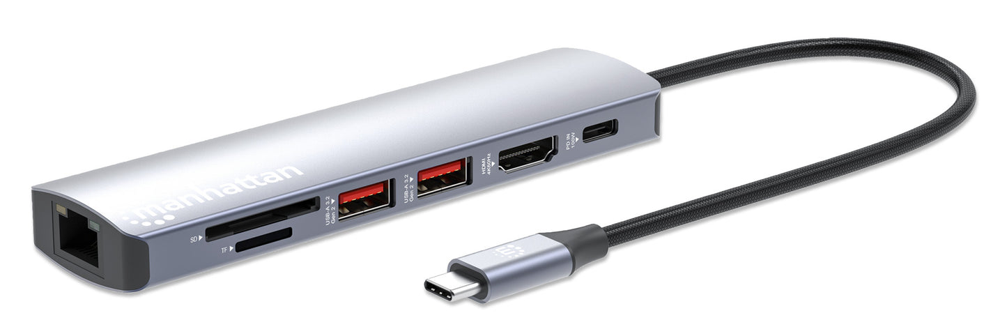 LM-Hub Manhattan USB-C Macho 2x USB-A 1x