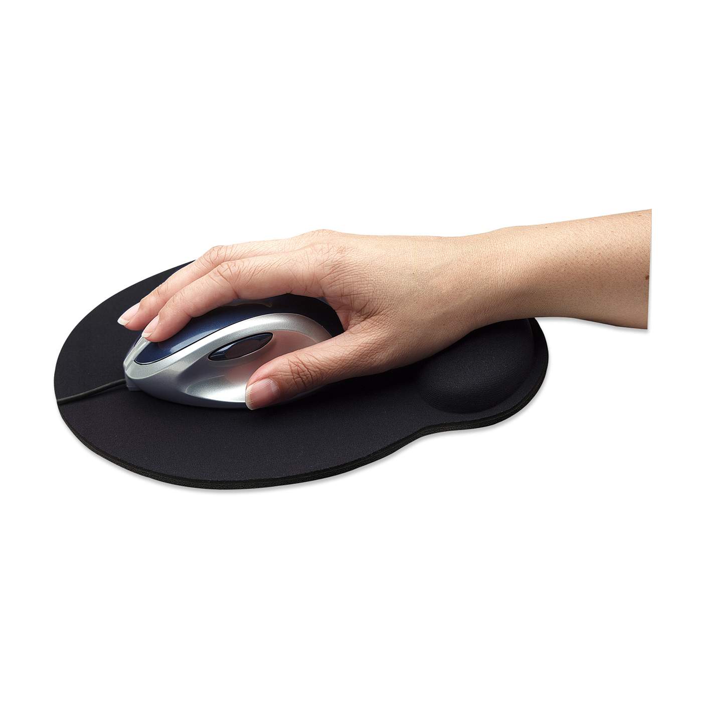 Mousepad con descansa muñecas 434362 Manhattan, Negro