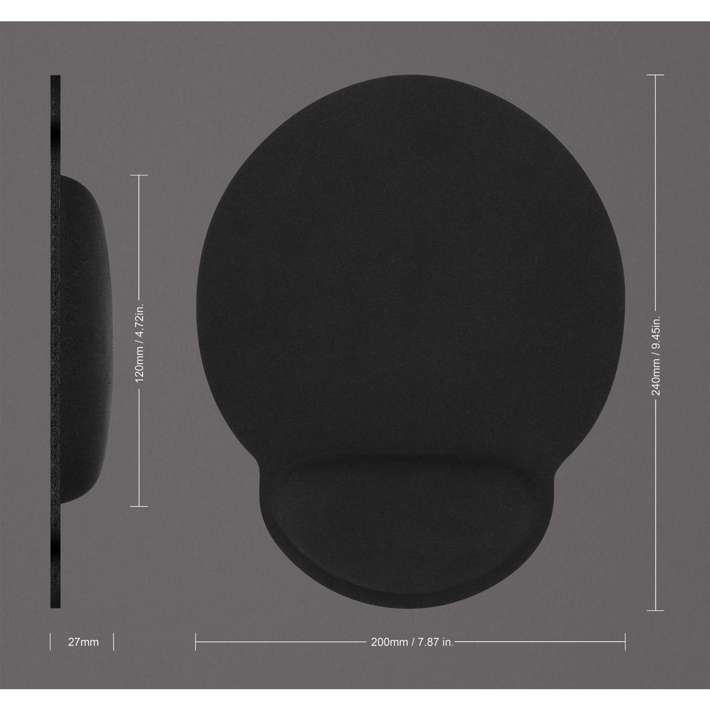 Mousepad con descansa muñecas 434362 Manhattan, Negro