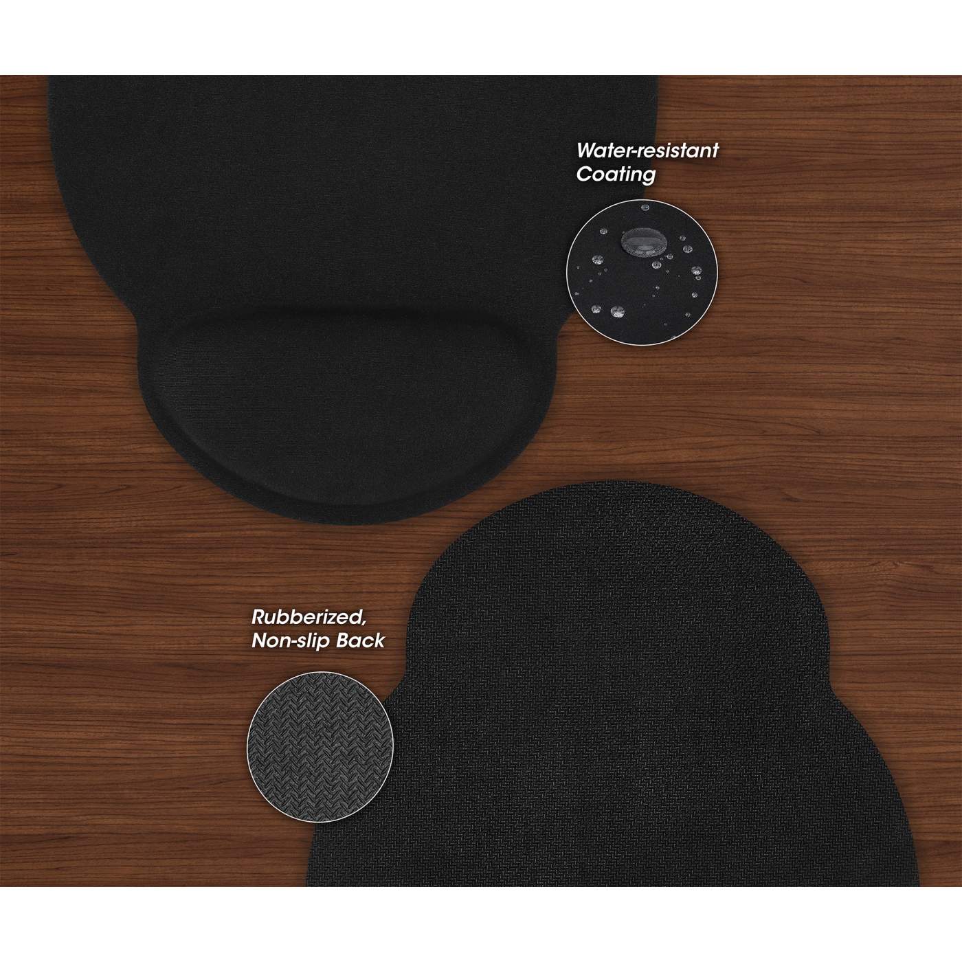 Mousepad con descansa muñecas 434362 Manhattan, Negro