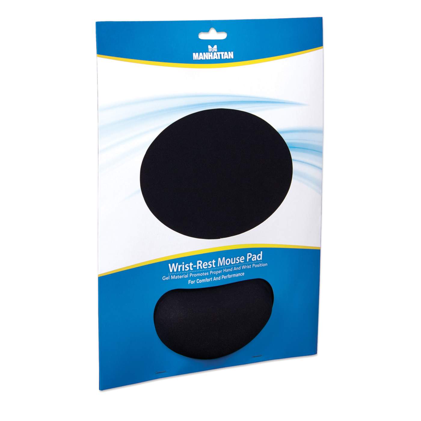 Mousepad con descansa muñecas 434362 Manhattan, Negro