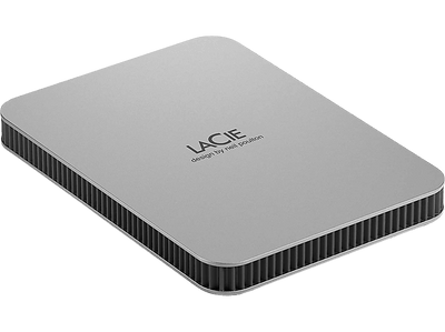 Disco Duro Externo Portátil, 4 TB, USB 3.2 Type USB-C, LaCie Mobile Drive, Windows & macOS , Color Plateado Luna