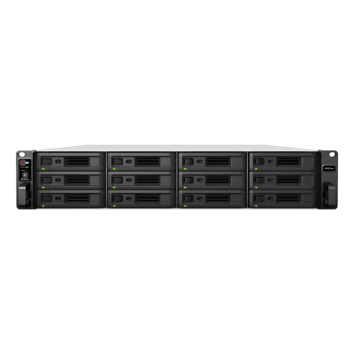 NAS Rack Synology RS3621xs+ | 2U 12 Bahías (exp. 36) | Xeon D-1541 8C/16T | 8GB DDR4 ECC hasta 64GB | 2×10GbE + 4×1GbE | Fuente Redundante | VMware Hyper-V | Enterprise | SKU RS3621XS+