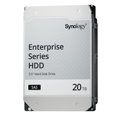 Synology HAS5310-20T HDD SAS 12Gbps Enterprise 20TB | 7200RPM | 512MB Caché Persistente | MTBF 2.5M Horas | 550TB/Año | RAID 27% Más Rápido | Dual-Port | SA-Series JBOD