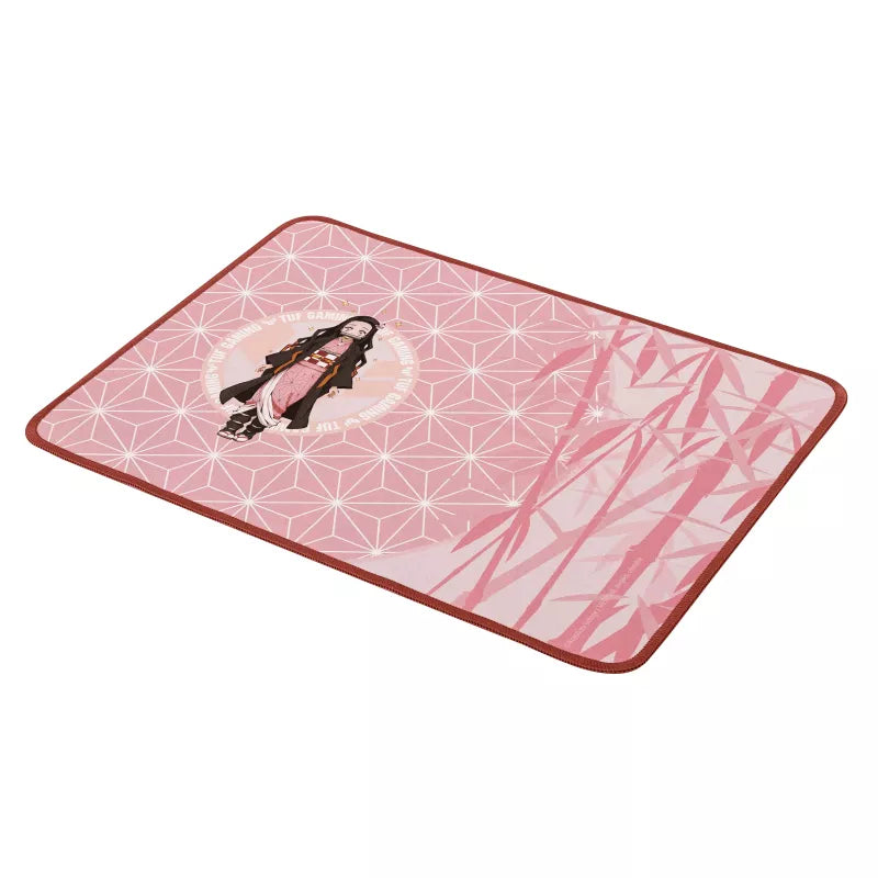 Mousepad TUF Gaming P1 Demon Slayer Nezuko Asus, Negro/Rosa claro