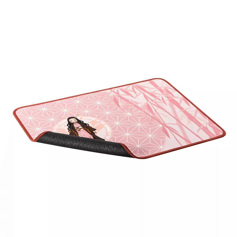 Mousepad TUF Gaming P1 Demon Slayer Nezuko Asus, Negro/Rosa claro