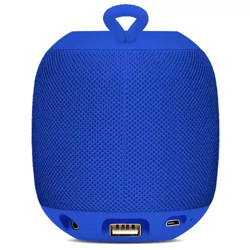 Bocina Bluetooth 360 BRobotix Azul, Radio FM, Puerto USB Y Micro SD,