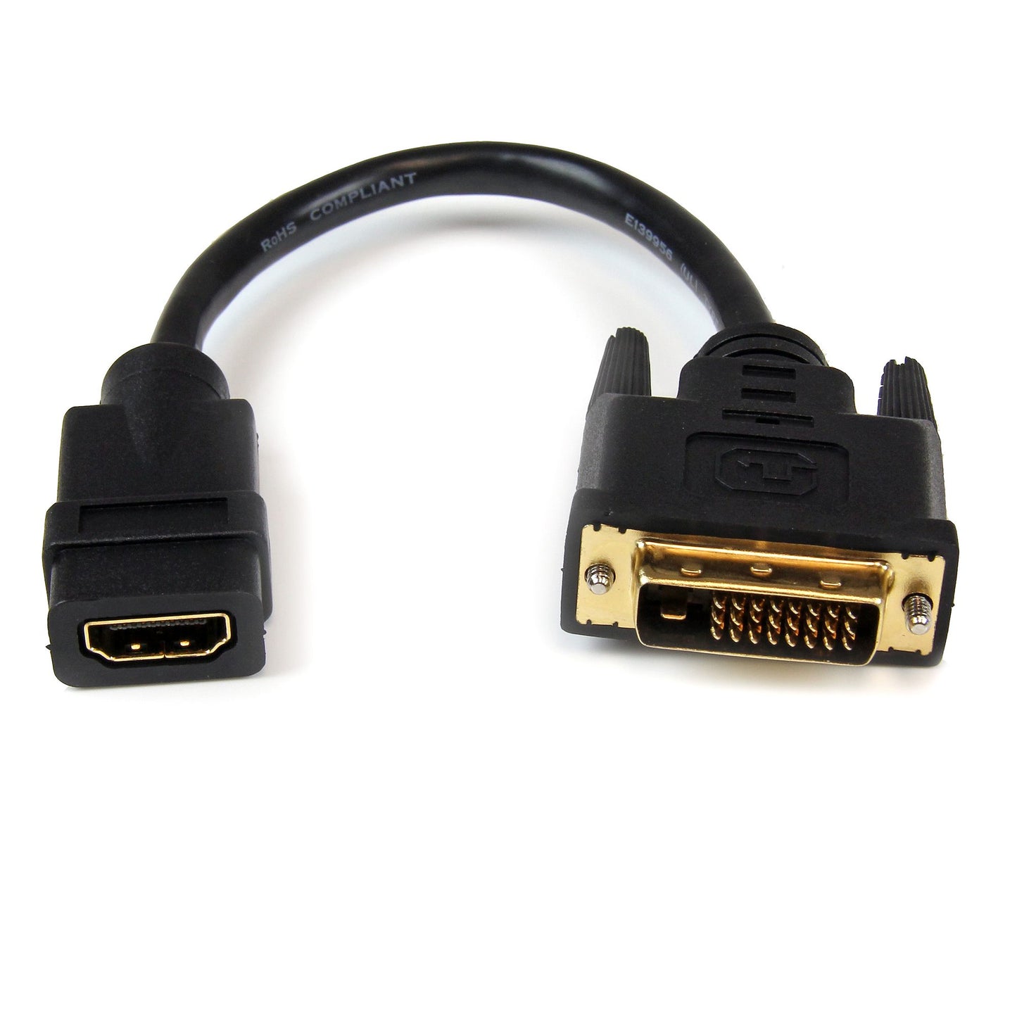 Adaptador STARTECH de 20cm HDMI® a DVI - DVI-D Macho - HDMI Hembra - Cable Convertidor Video