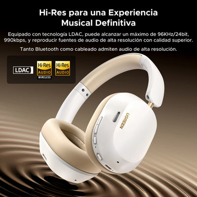 Auriculares HiTune Max5c Híbridos con Cancelación Activa de Ruido / Bluetooth 5.4 / Autonomía 75 Horas (ANC OFF) / Codecs AAC-SBC-LDAC / Respuesta en Frecuencia 20Hz-40kHz / Carga USB-C / Estuche de Carga con Batería 600mAh