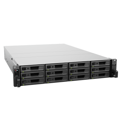 Expansor Rack Synology RX1225RP | 12 Bahías SATA 3.5"/2.5" | 2U | PSU Redundante Dual | Hot-Swap Discos y Ventiladores | RS2423RP+ a 36 o 48 Bahías | DSM | Misión Crítica 24/7 | SKU RX1225RP
