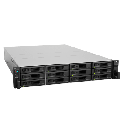 NAS Empresarial Synology SA3410 | 12 Bahías SAS/SATA Exp. 96 | 6,200 MB/s | 2×10GbE Nativo | 1.728 PB | Alta Disponibilidad HA | Gestión OOB | Tiering SSD NVMe | Centro de Datos | SKU SA3410