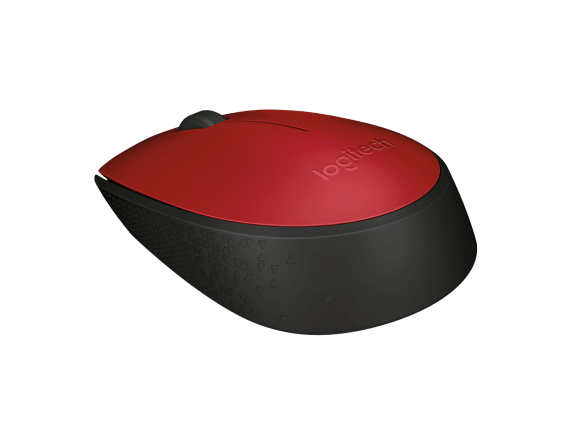 Ratón M170 Logitech, Inalámbrico, USB, 1000DPI, Negro/Rojo