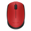Ratón M170 Logitech, Inalámbrico, USB, 1000DPI, Negro/Rojo