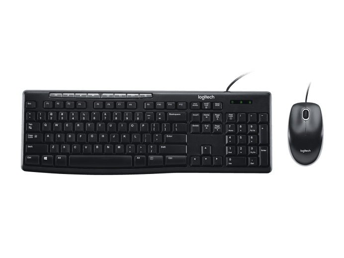 Kit de teclado y mouse MK200 Logitech, USB, Negro (Español)