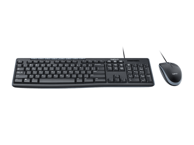 Kit de teclado y mouse MK200 Logitech, USB, Negro (Español)