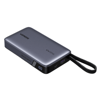 Power Bank 20000mAh / 67W USB-C con Cable Integrado / 1C1A / PD3.0 PPS QC4.0 / Batería 72Wh Li-ion 21700 / Carga Rápida 65W / PC+ABS V-0