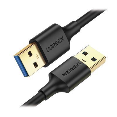 Cable USB-A 3.0 a  USB-A 3.0 / 1 Metro / Macho a Macho / Conector Niquelado / Núcleo de Cobre Estañado / Blindaje Múltiple / Velocidad 5Gbps / No Requiere Controlador / Compatible con USB2.0 Y USB 1.1