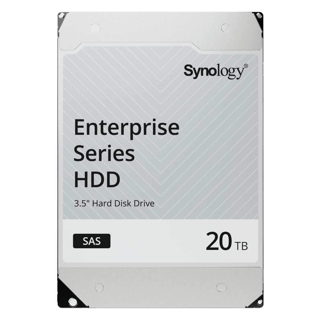 Synology HAS5310-20T HDD SAS 12Gbps Enterprise 20TB | 7200RPM | 512MB Caché Persistente | MTBF 2.5M Horas | 550TB/Año | RAID 27% Más Rápido | Dual-Port | SA-Series JBOD