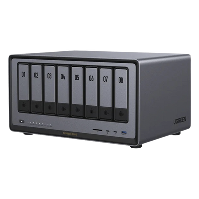 NAS UGREEN NASync DXP8800 Plus / Intel Core i5-1235U 10 Núcleos / 8 Bahías SATA + 2 M.2 NVMe / 2 Puertos 10GbE / Thunderbolt 4 / HDMI 8K / DDR5 Expandible 64GB / PCIe 4.0 x4
