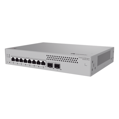 Switch de Acceso Administrable Capa 2 / 8 Puertos Gigabit / 2 Puertos SFP 1/2.5 Gbps / 26 Gbit/s Non-Blocking / Sin Ventiladores / Gestión en la Nube